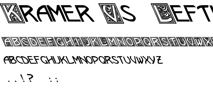 Kramer vs_ Leftie font